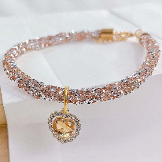Collar Gato con Dije Corazón de Cristales Brillantes - Accesorio Reflectante para Mascotas - Image 14