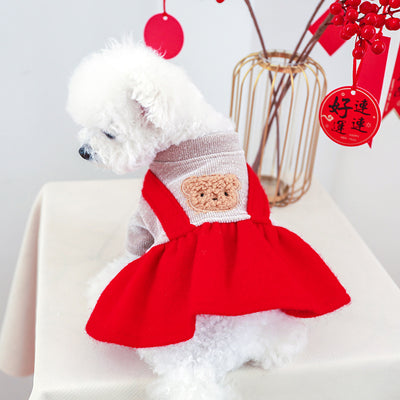 Ropa Festiva para Perros y Gatos - Conjunto Rojo Navideño - Image 18