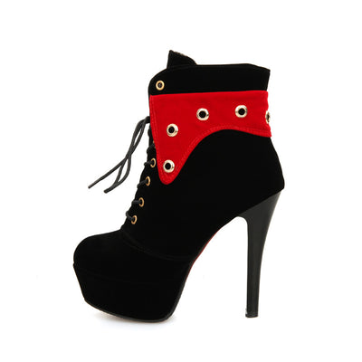 Botas Stiletto Plataforma Impermeables con Punta Redonda para Mujer - Image 3