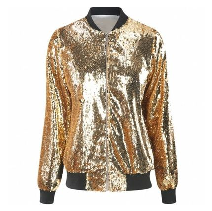 Chaqueta Beisbolera Mujer XL con Lentejuelas - Estilo Deportivo Brillante - Image 4
