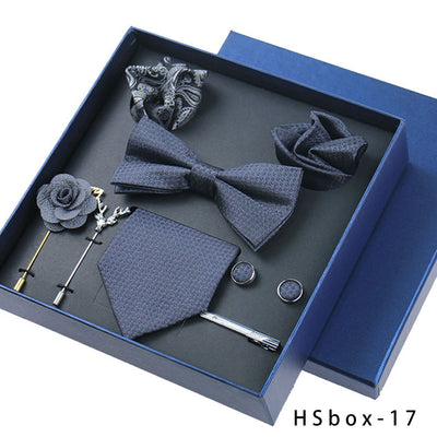Set de 8 Piezas Accesorios Formales para Hombre - Corbatas, Moños y Pañuelos - Image 18