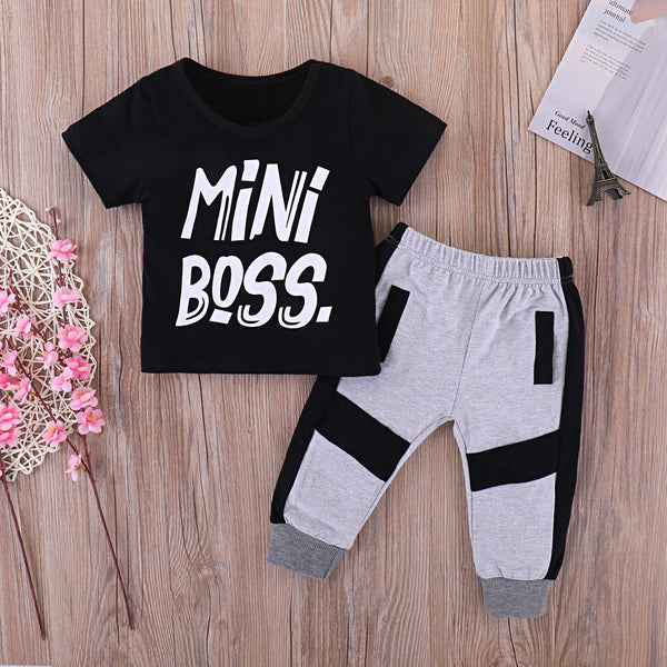 Conjunto Deportivo de Algodón para Niños - Camiseta y Pantalón Corto
