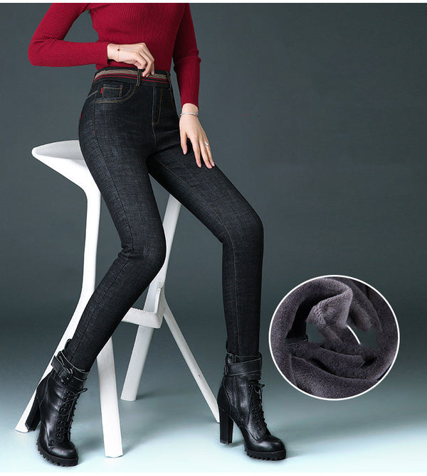 Jeans de Invierno Gruesos y Acolchados para Mujer