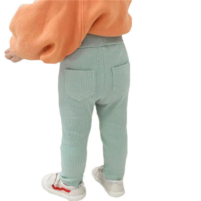 Leggings Acolchados de Terciopelo Liso para Niños y Niñas - Image 5