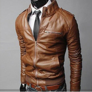 Chaqueta de Cuero Premium para Hombre - Otoño e Invierno - Image 8