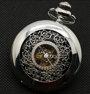 Reloj de Bolsillo Dorado Transparente con Diseño Hueco - Image 11