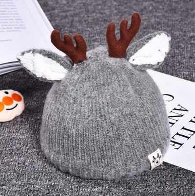 Gorro Infantil de Lana Gruesa con Orejas de Venado - Abrigo Perfecto para Otoño e Invierno - Image 9