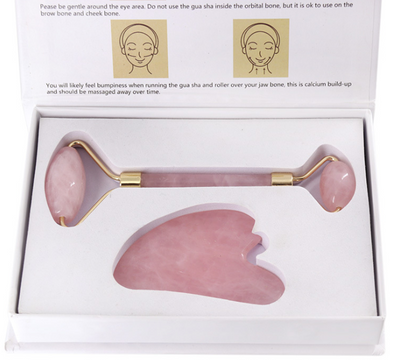 Rodillo de Cuarzo Rosa y Jade para Masaje Facial Reafirmante - Image 11