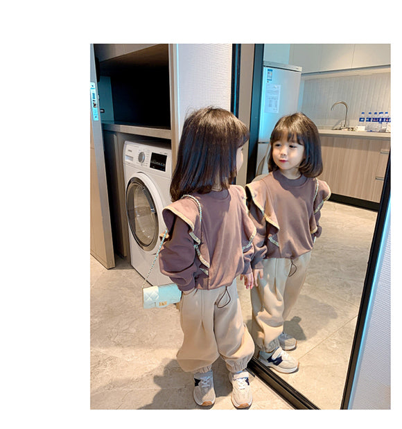 Conjunto Infantil Otoño Invierno: Sudadera Polar y Pantalón Casual