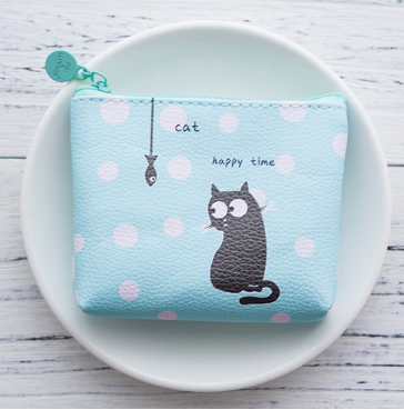 Billetera Compacta para Mujer con Diseño de Gato - Cartera de Cuero PU con Monedero - Image 3