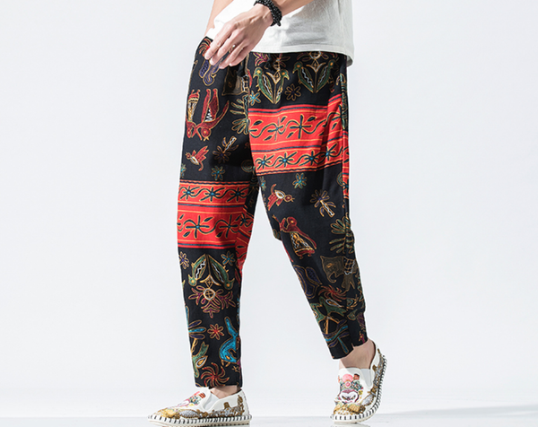 Pantalón Tradicional Chino de Cintura Alta con Detalle de Linterna
