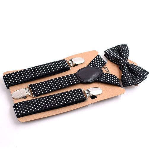 Conjunto de Tirantes y Moños Elásticos para Niños - Lunares y Diseños Clásicos
