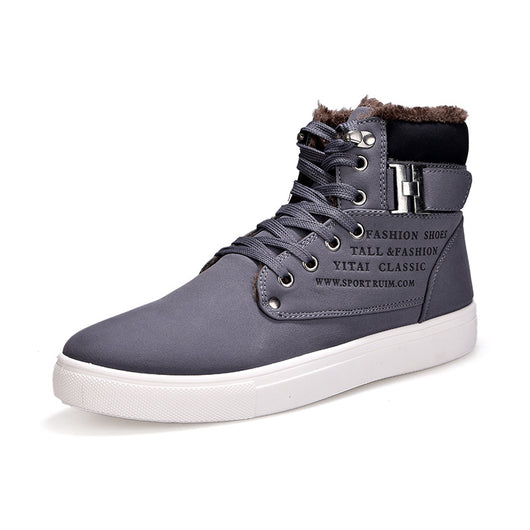 Botas de Invierno para Hombre con Forro Cálido - Zapatos de Cuero y Lona Premium - Image 2
