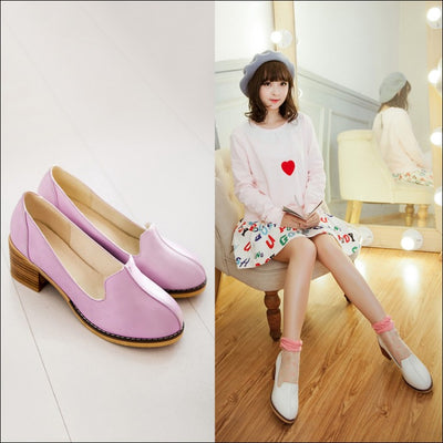 Zapatos de Mujer Primavera Otoño con Plataforma Gruesa y Punta Descubierta - Image 2