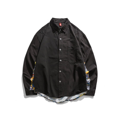 Camisa Suelta Estampada para Hombre - Image 4