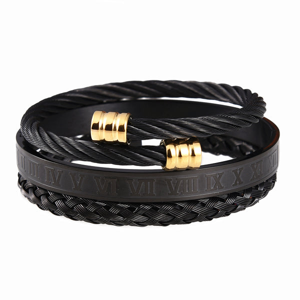 Pulsera de acero inoxidable tejida para hombre - Image 4