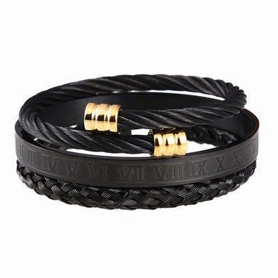 Pulsera de acero inoxidable tejida para hombre - Image 4