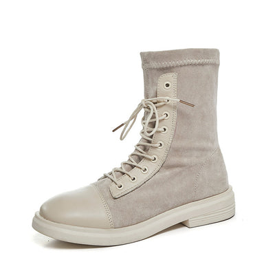 Botas Planas con Cordones y Elástico - Image 6