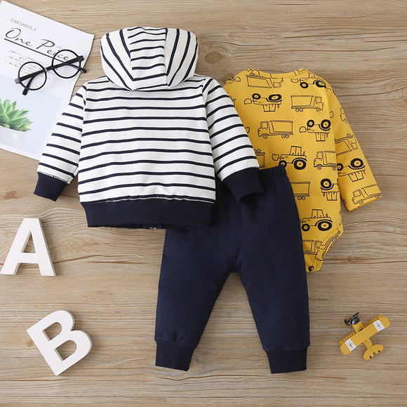 Chaqueta Casual con Cierre de Tres Piezas para Bebés y Niños Pequeños