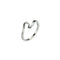 Simple Wavy Couple Ring Foreign Trade Creative Glossy Geometric Ring Tanabata Gift Plateado 10