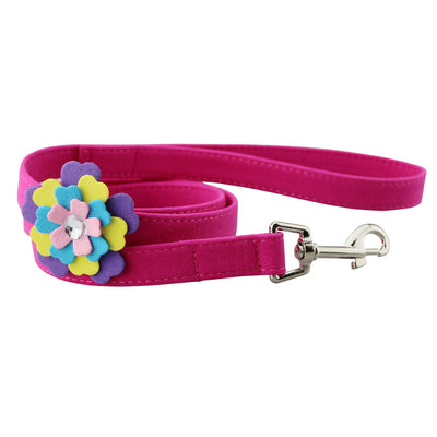 Arnés Pectoral para Mascotas con Patrón de Flores de Terciopelo y Cuerda de Tracción - Image 22