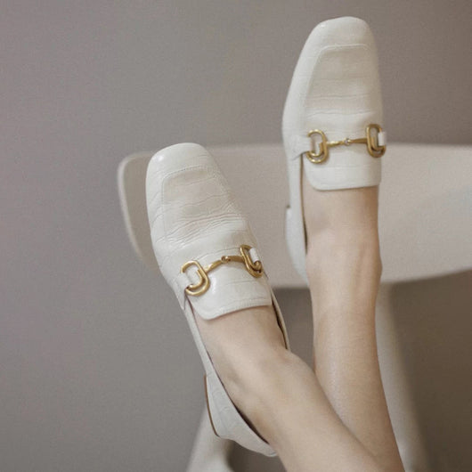 Zapatos de Tacón Bajo Cómodos en Crema - Image 11