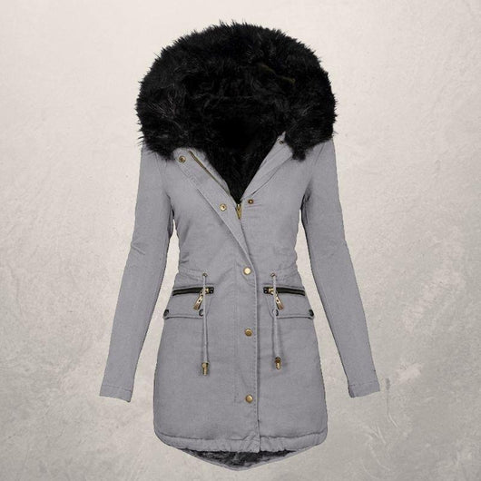 Chaqueta Acolchada de Algodón con Cuello de Lana - Largo Medio - Image 17