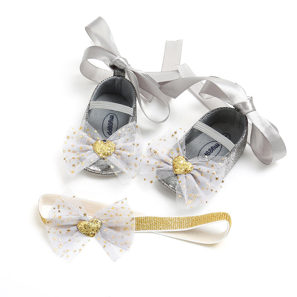 Caja de Regalo Mariposa para Bebé con Zapatos Princesa, Diadema y Corona