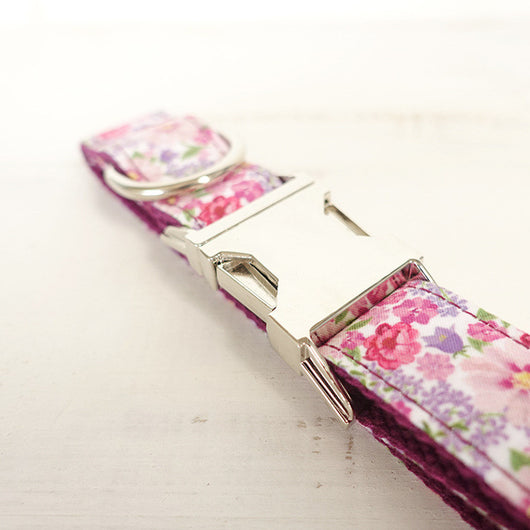 Collar para Perro Morado con Hebilla de Metal y Diseño de Flores - Image 4