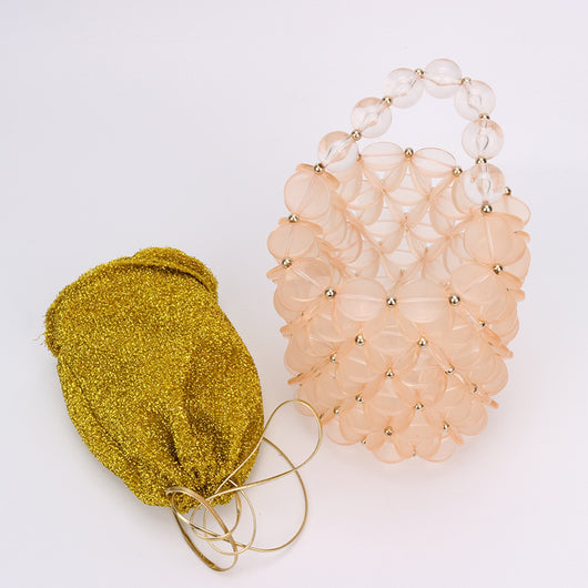 Bolsillo Interior Dorado con Cordón de Cuero Ajustable - Image 4