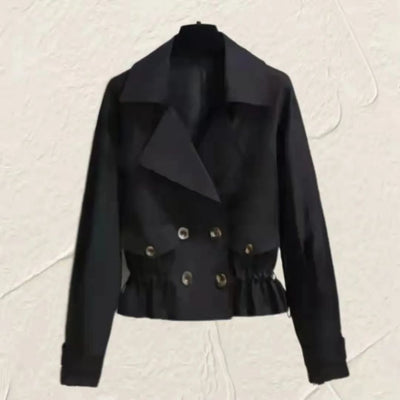 Abrigo Corto Versátil Estilo Coreano Oversize para Mujer - Image 11