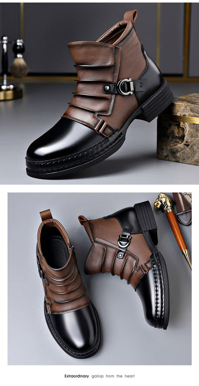 Botas Térmicas Retro Estilo Británico para Hombre con Forro de Lana y Cierre Lateral - Image 25