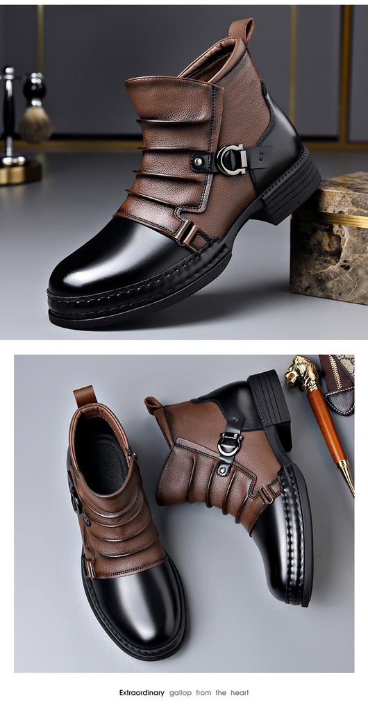 Botas Térmicas Retro Estilo Británico para Hombre con Forro de Lana y Cierre Lateral - Image 25