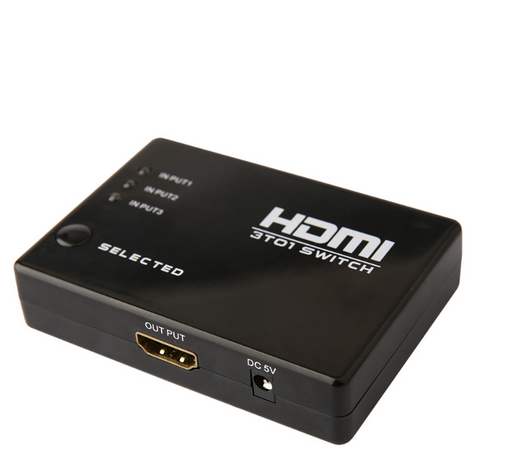 Switch Conmutador HDMI 3 Puertos 1080p con Control Remoto IR RobotSky - Image 3