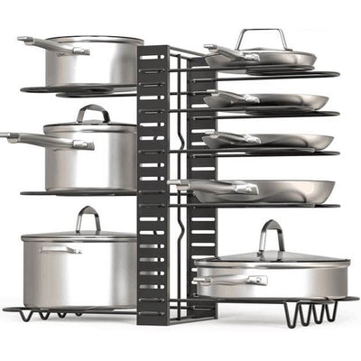 Escurridor de Platos de 8 Niveles en Hierro - Organizador de Cocina Negro - Image 4