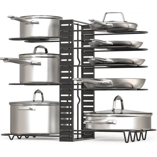 Escurridor de Platos de 8 Niveles en Hierro - Organizador de Cocina Negro - Image 4