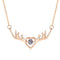 Beating Heart S925 Silver Necklace Rose Gold Love Antlers