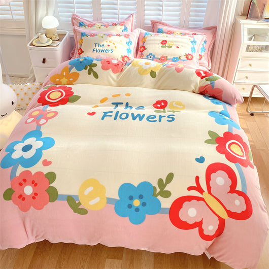 Juego de Cama Infantil de Terciopelo Suave con Diseño de Caricaturas - Image 5