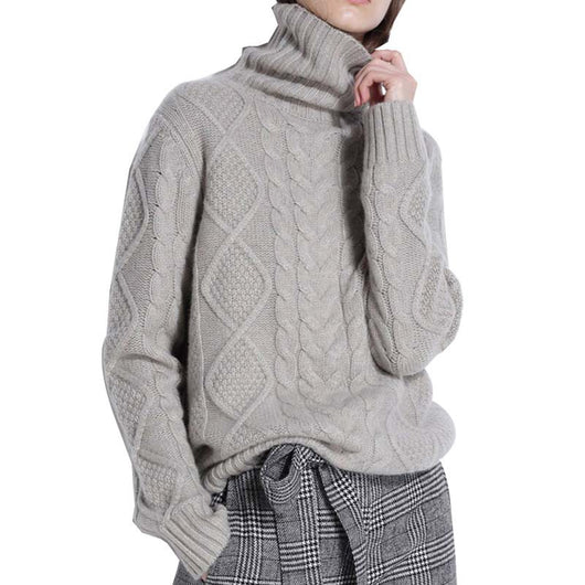 Suéter Suelto de Cuello Alto para Mujer - Pullover Versátil - Image 2