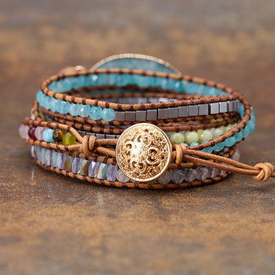 Pulsera de Cuentas Tianhe Piedra Natural Retro - Image 3