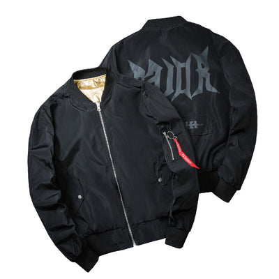 Chaqueta Bomber Reversible Hip Hop Rojo Estilo Harajuku Unisex - Image 2