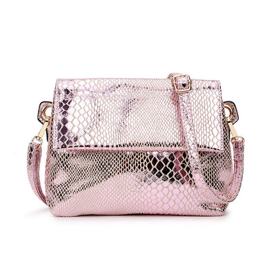 Bolso Cuadrado Pequeño con Patrón Serpiente - Image 12