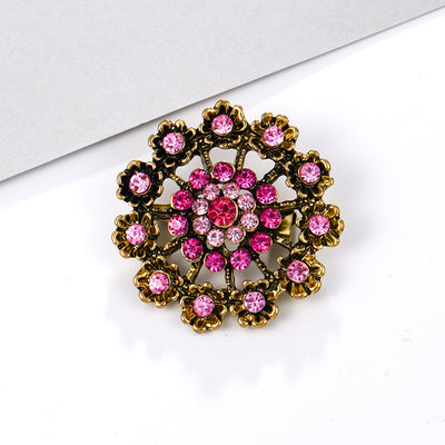 Broche de Aleación con Cristales de Fantasía Pequeño - Image 56