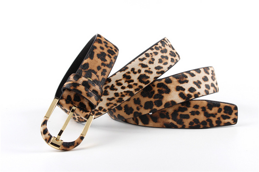 Cinturón de Cuero Estampado Leopardo para Mujer - Image 13