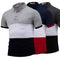 Playera Colorblock con Cuello de Pie Manga Corta