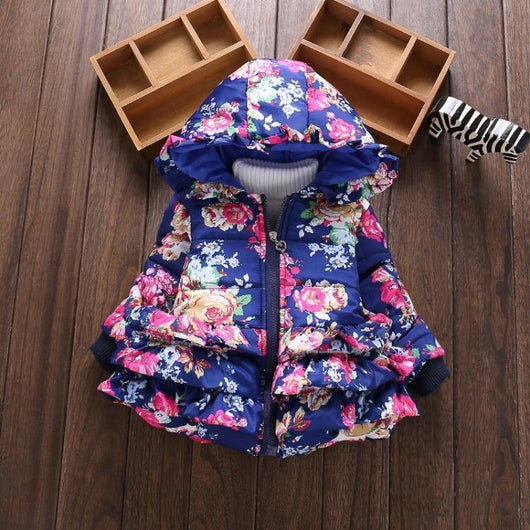 Abrigo Acolchado de Algodón Grueso para Niñas