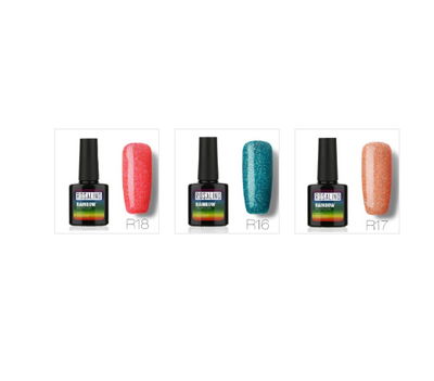 Esmalte de Gel Fotocurable ROSALIND sin Químicos - Sistema Arcoíris con Brillos - Image 22