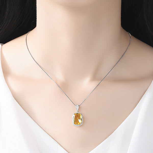 Collar de Circonita con Colgante para Dama