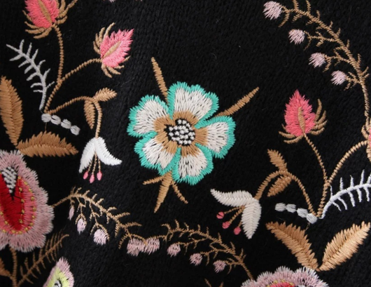 Suéter de Mujer con Bordado Floral Estilo Urbano - Image 3