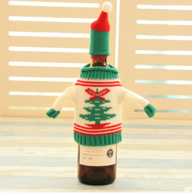 Set de Botellas con Cubierta Tejida Navideña - Image 12